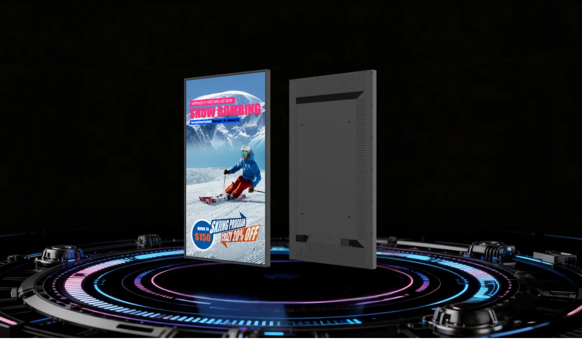 55‘’ RGBW Window facing signage